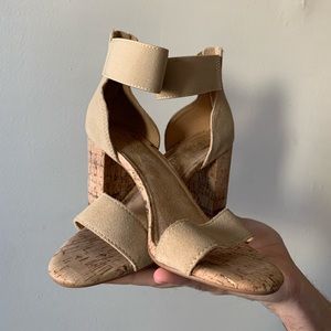 Beige Aerosoles Heels with Cork